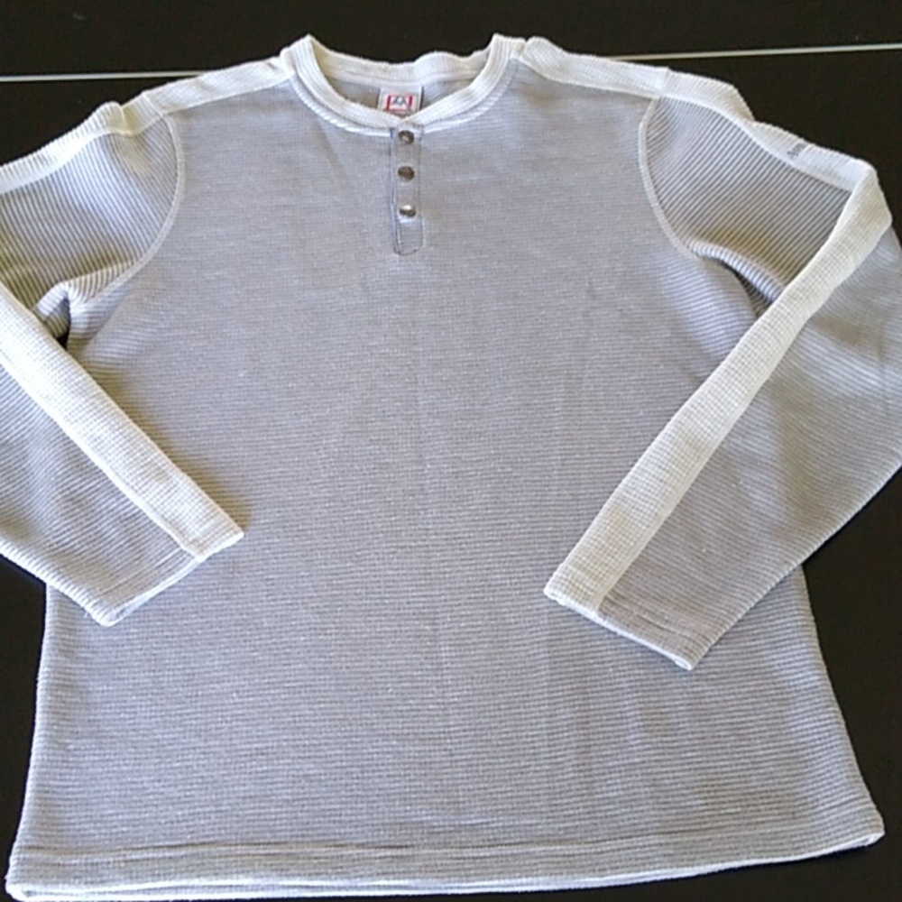 Avalanche Gray and White Men's Henley